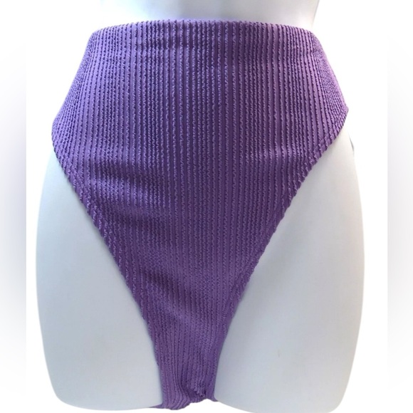 Old Navy Women's Extra High-Waisted Purple Old Navy Purple Bikini Bottom 3X - Picture 3 of 9